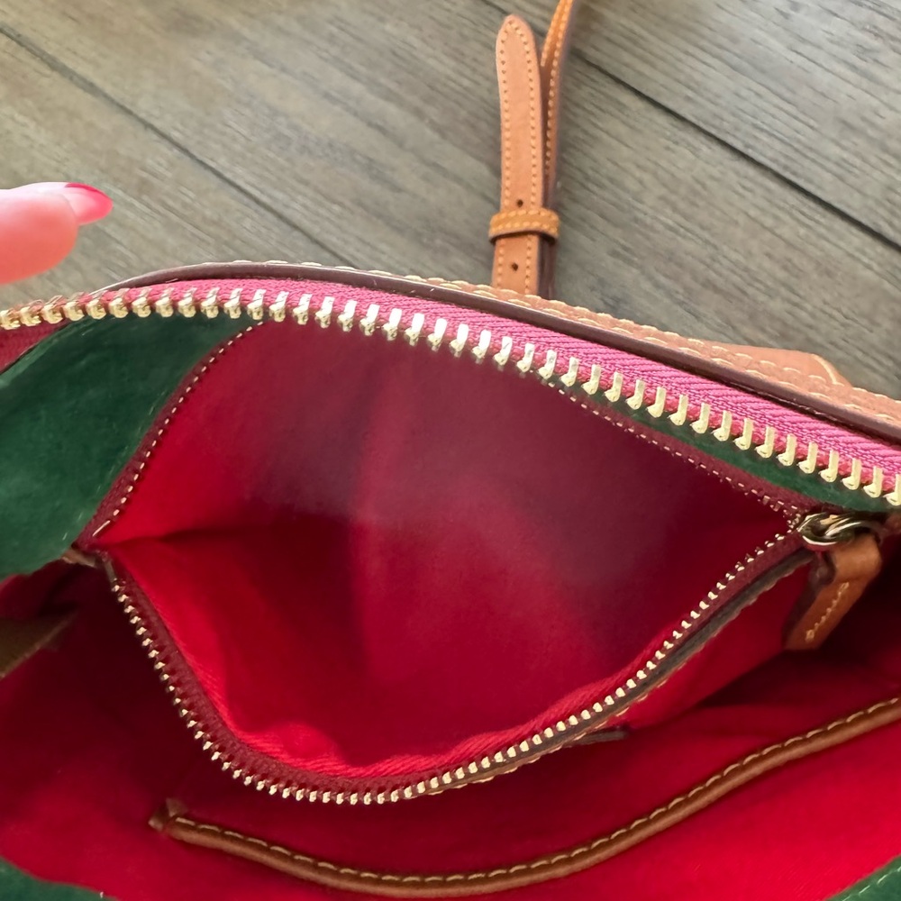 Dooney and Bourke Brown Leather Crossbody Bag with Adjustable Strap - Picture 9 of 10